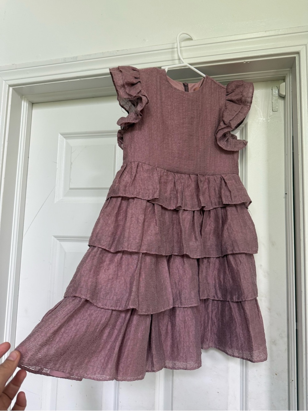 JessaKae Dusty Mauve Ruffle Tiered Dress